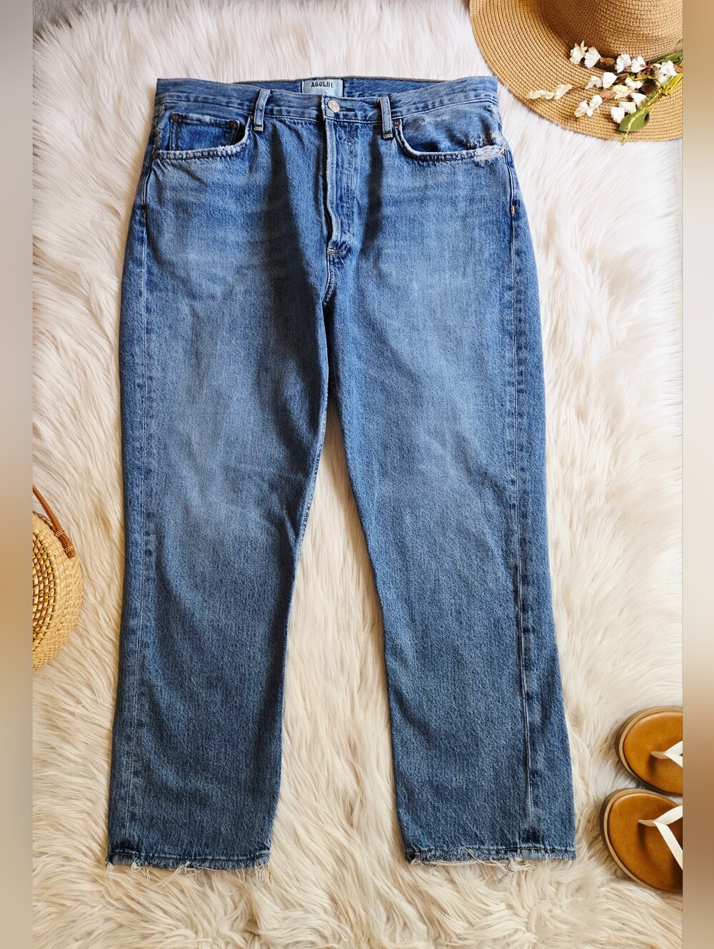 Agolde Riley Crop Womens Jeans